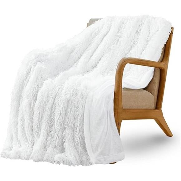 Fluffy Throw Blanket, Faux Fur Fuzzy Blanket for Couch Sofa Bed, 50x60 Inches - Picture 7 of 7